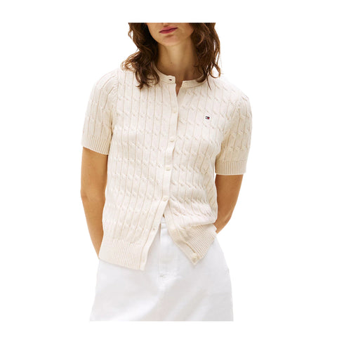 Tommy Hilfiger Cardigan Cardigan Donna Cable maniche corte S - Francavilla Moda